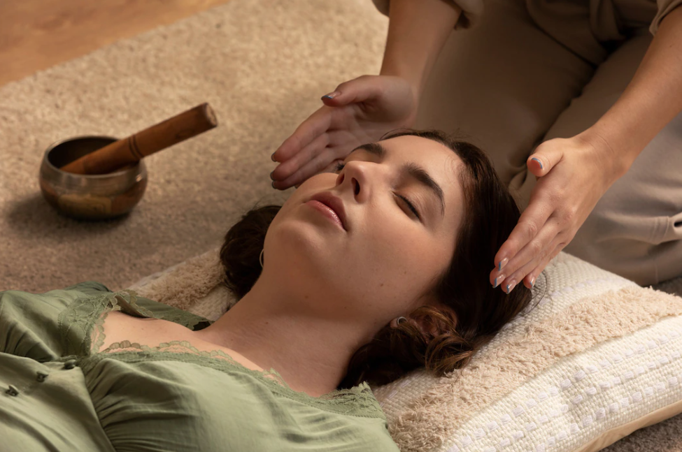 Séance de reiki à l'institut de beauté l'Eveil d'Essences à Quaregnon, près de Mons